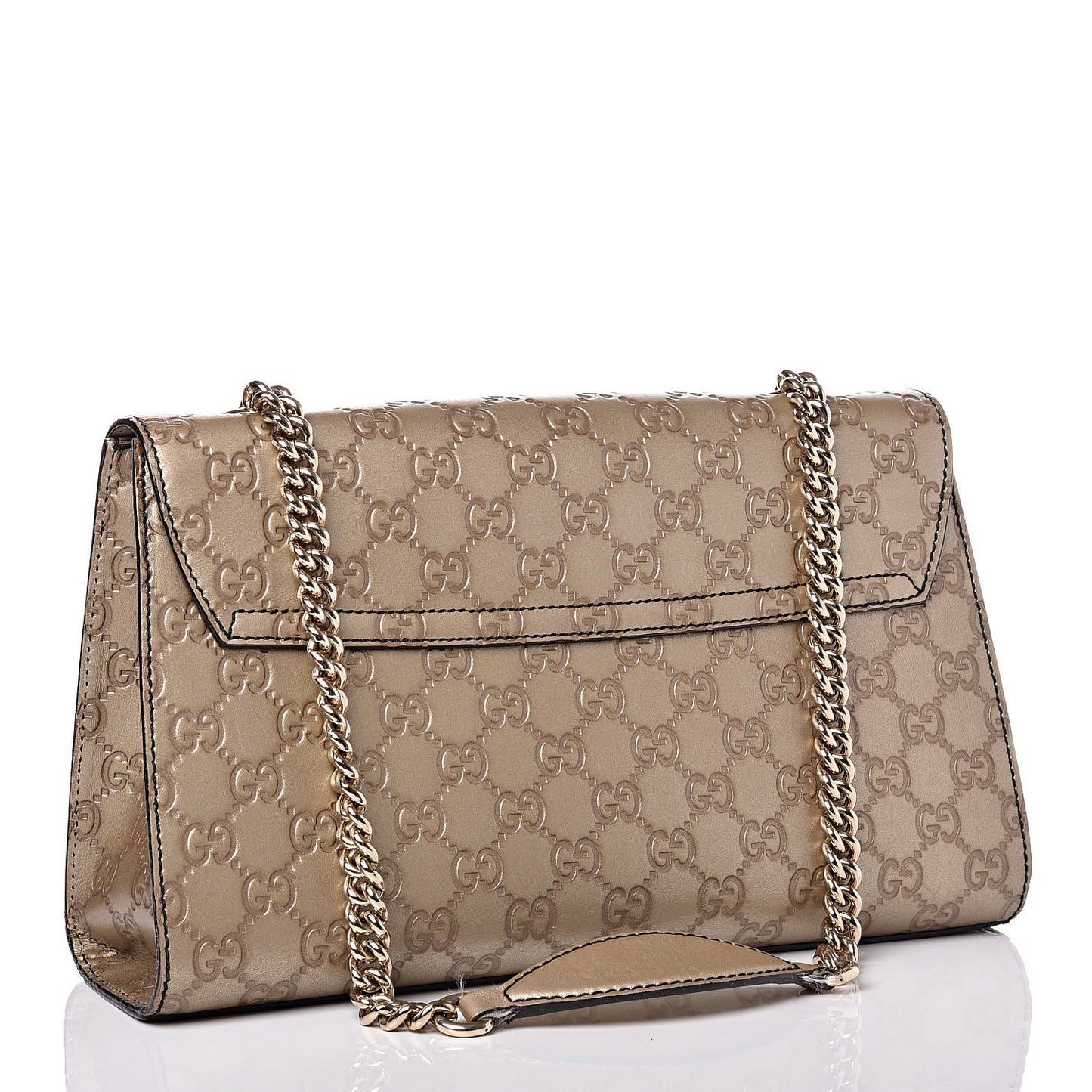 GG Shine Guccissima Medium Emily Chain Shoulder Bag Gold