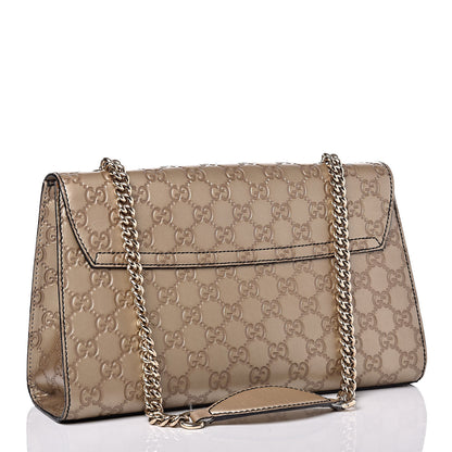 Gucci GG Shine Guccissima Medium Emily Chain Shoulder Bag Gold 3 of 17