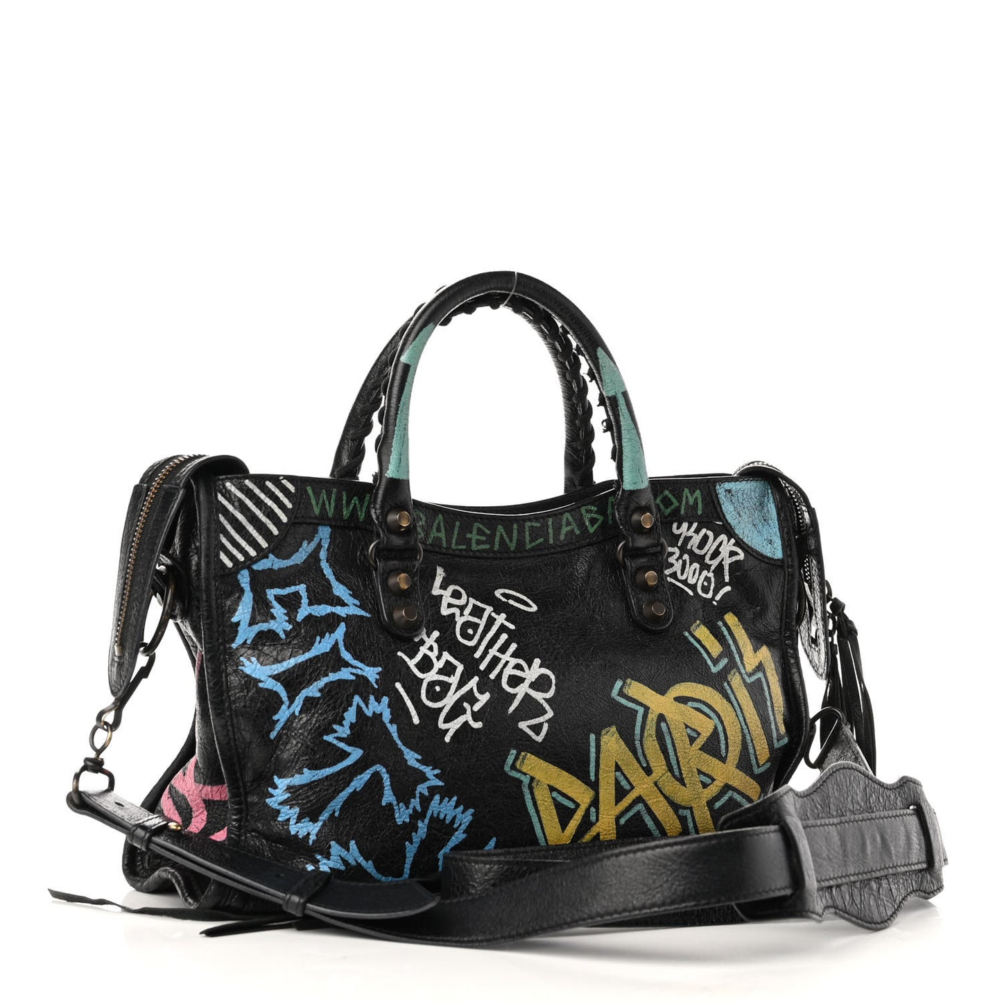 Agneau Graffiti All Over Classic Hardware S City Black Multicolor