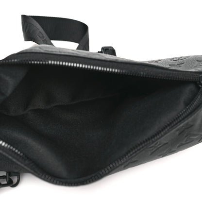 Louis Vuitton Calfskin Shadow Monogram Duo Slingbag Black 5 of 10
