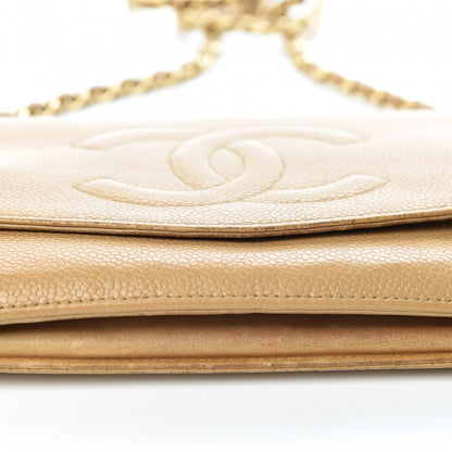 Chanel Caviar Timeless CC Wallet On Chain WOC Beige 11 of 17