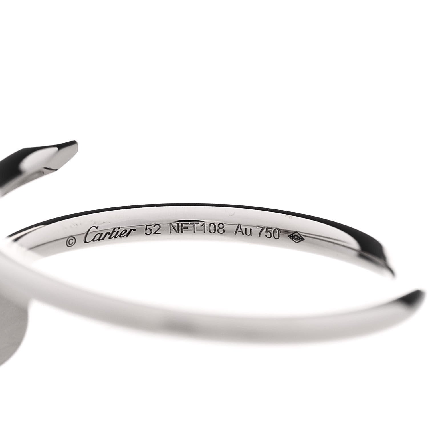 Cartier 18K White Gold Small Juste Un Clou Ring 52 6 5 of 5