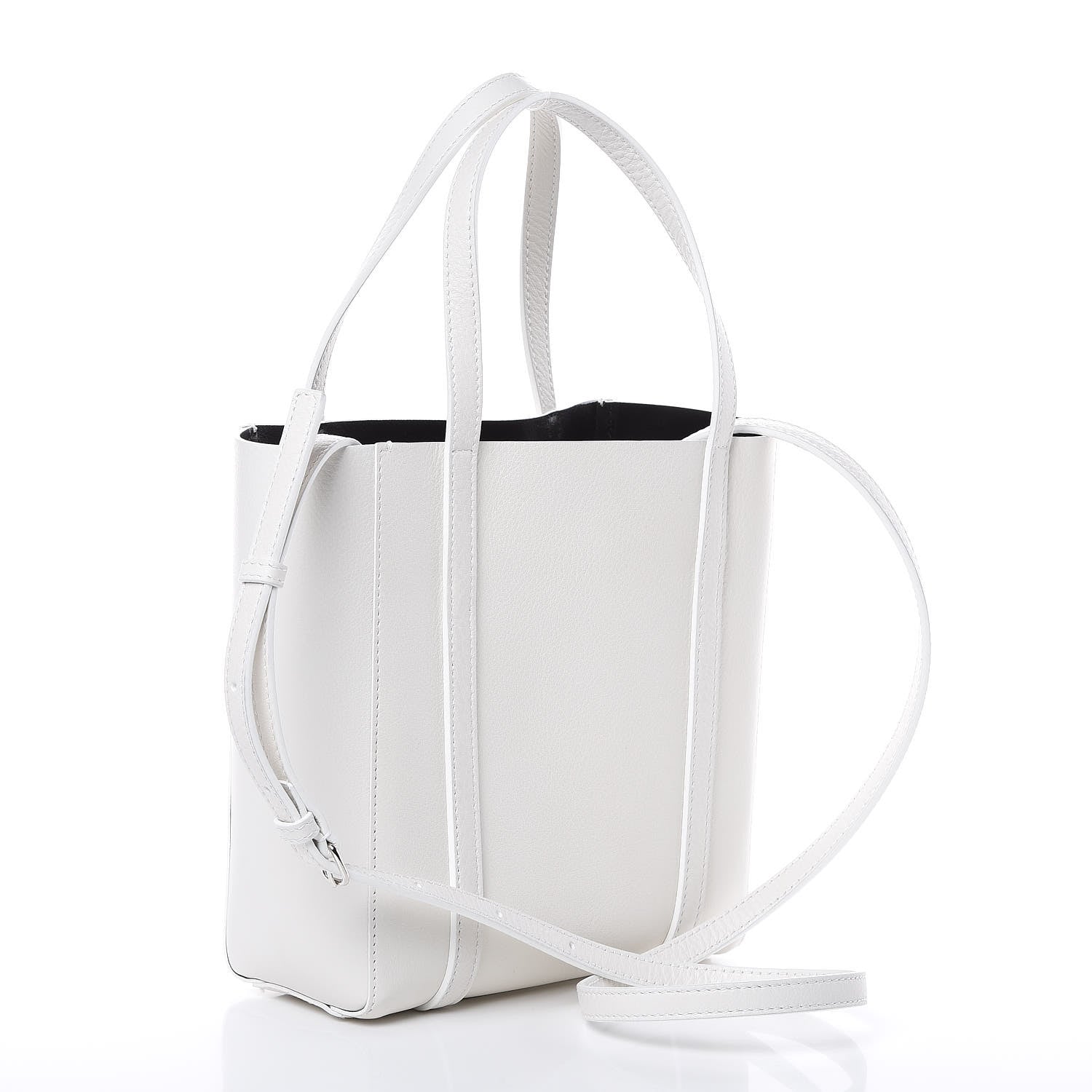 Balenciaga Smooth Calfskin Double Sided XXS Everyday Tote White Light Black 3 of 8