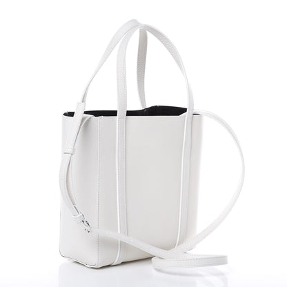 Balenciaga Smooth Calfskin Double Sided XXS Everyday Tote White Light Black 3 of 8