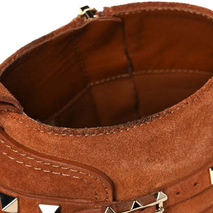 Valentino Garavani Suede Rockstud Double Buckle 50mm Cowboy Ankle Boots 36 Selleria 11 of 11