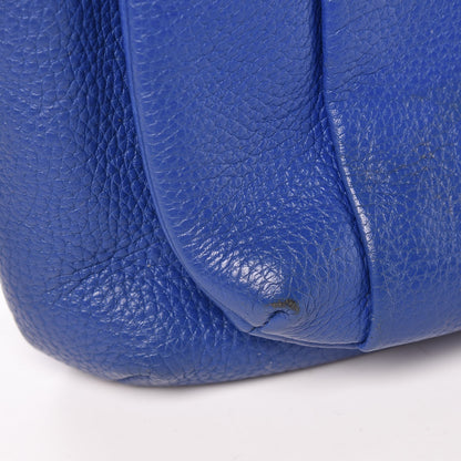 MCM Calfskin Studded Shoulder Bag Blue 13 of 16