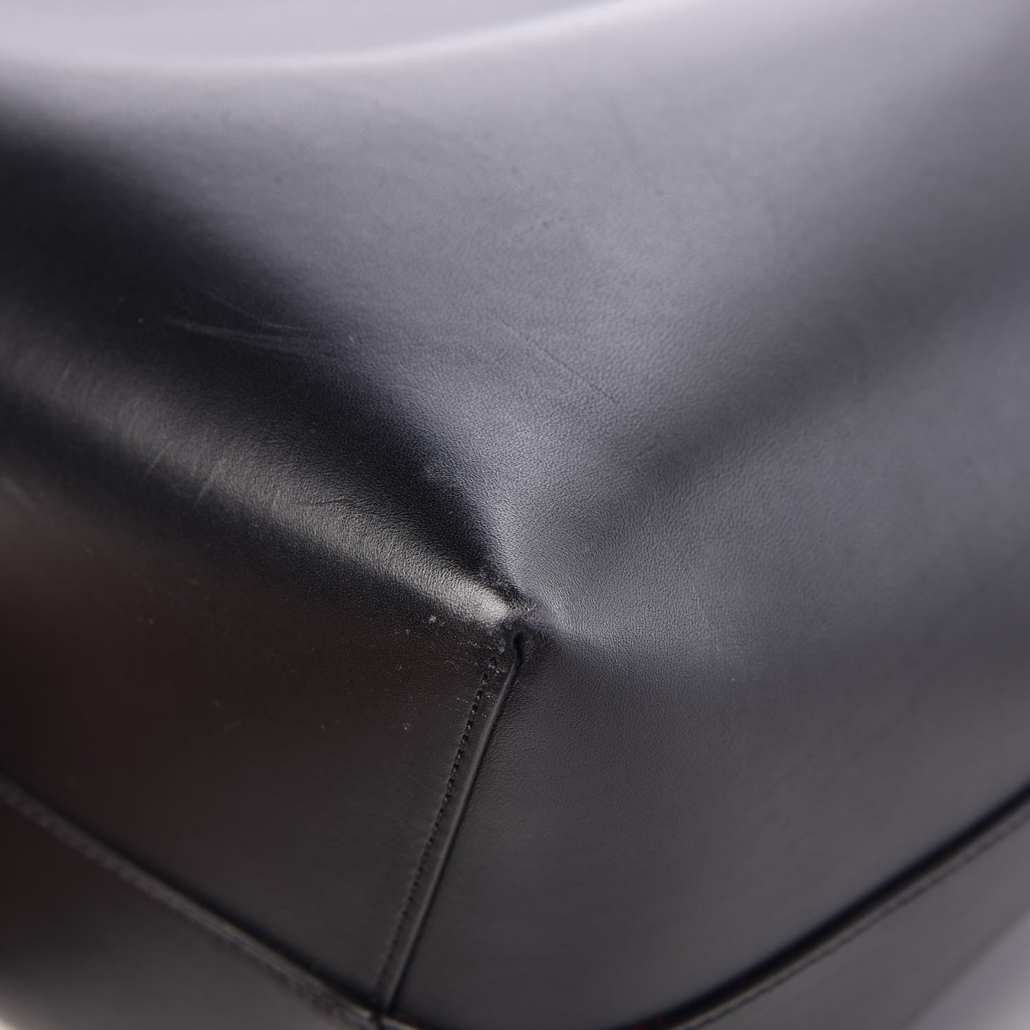 Mansur Gavriel Vegetable Tanned Calfskin Bucket Bag Black Flamma 11 of 12