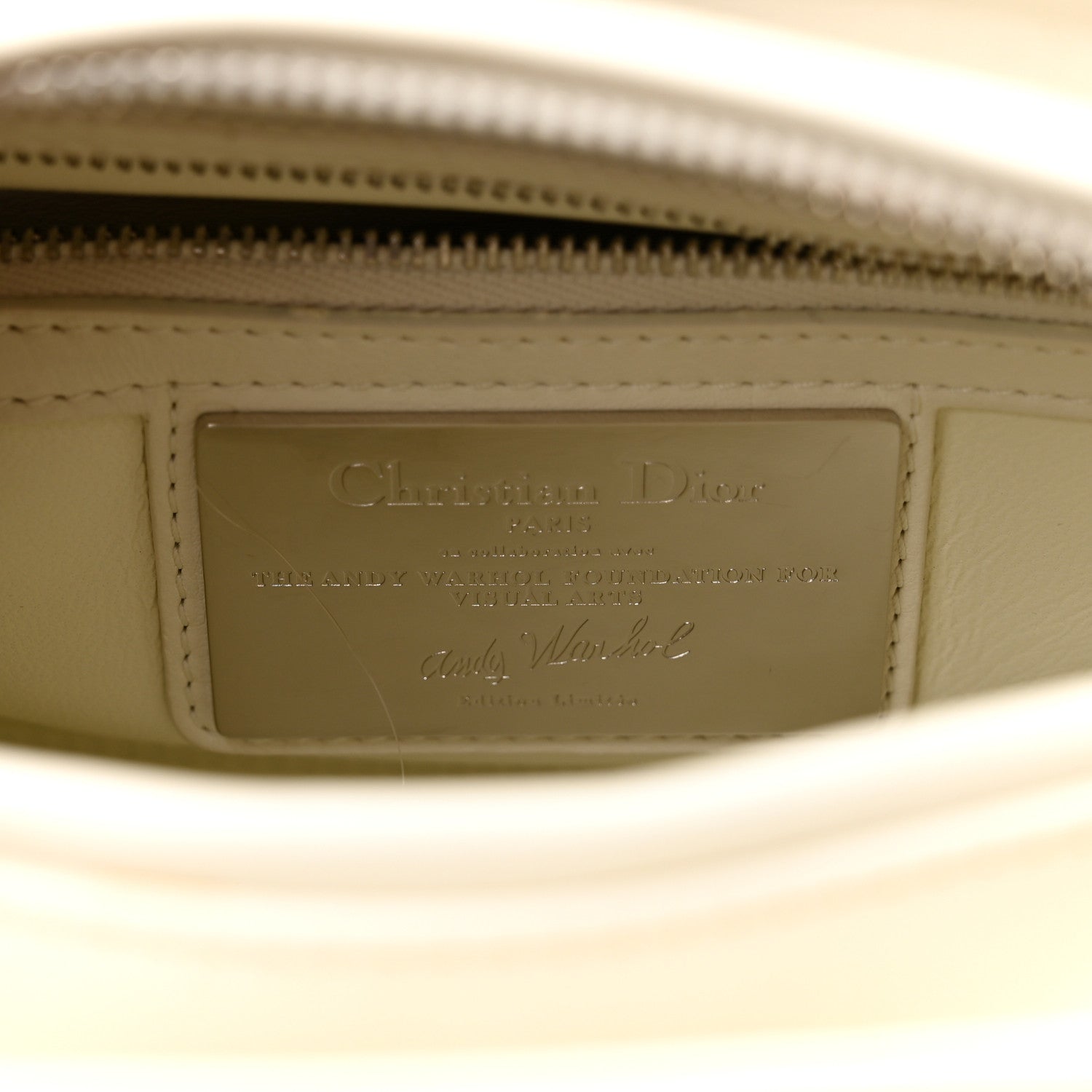 Christian Dior X Andy Warhol Calfskin Medium Lady Dior White 6 of 10