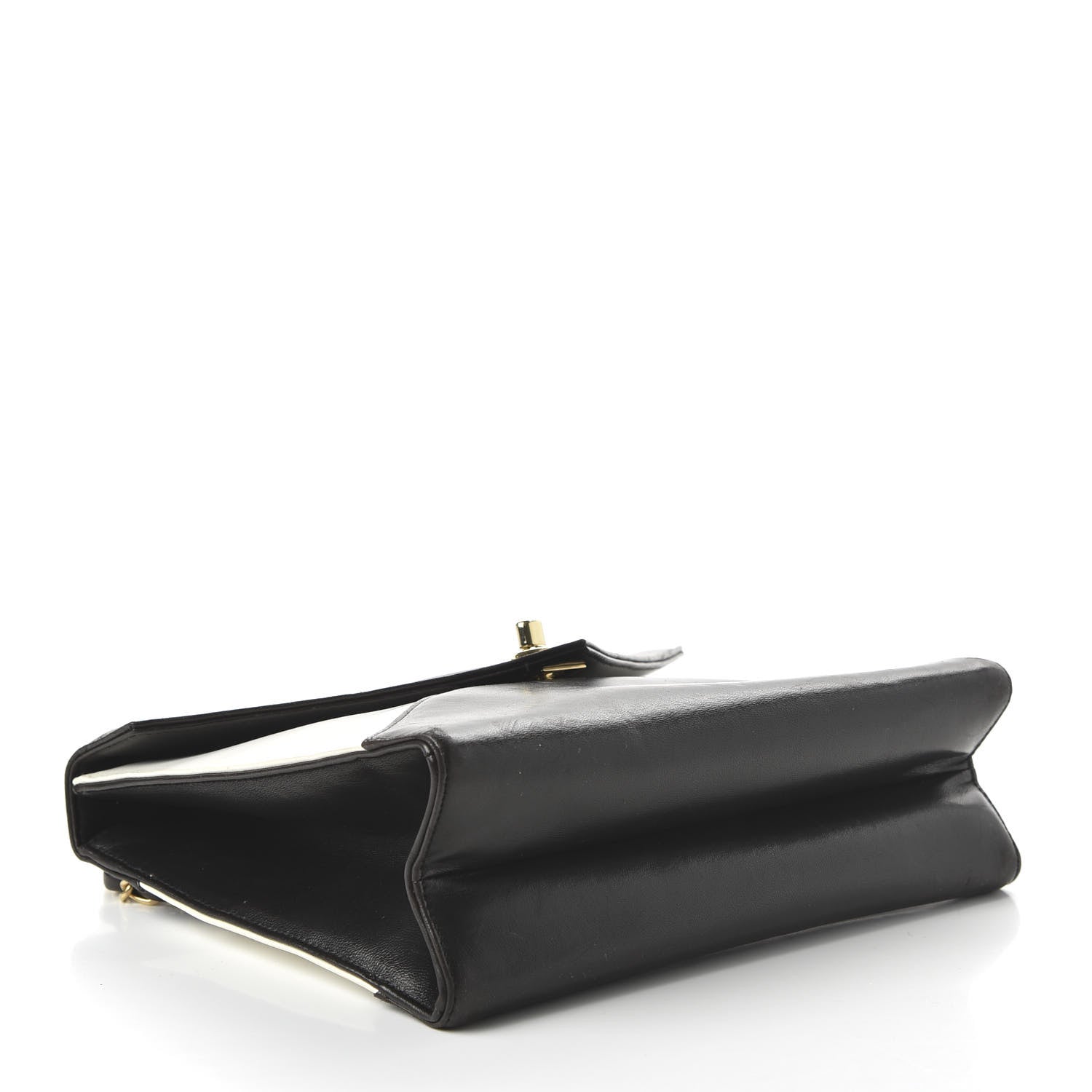 Chanel Lambskin Medium Envelope Single Flap Bag Black White 4 of 11