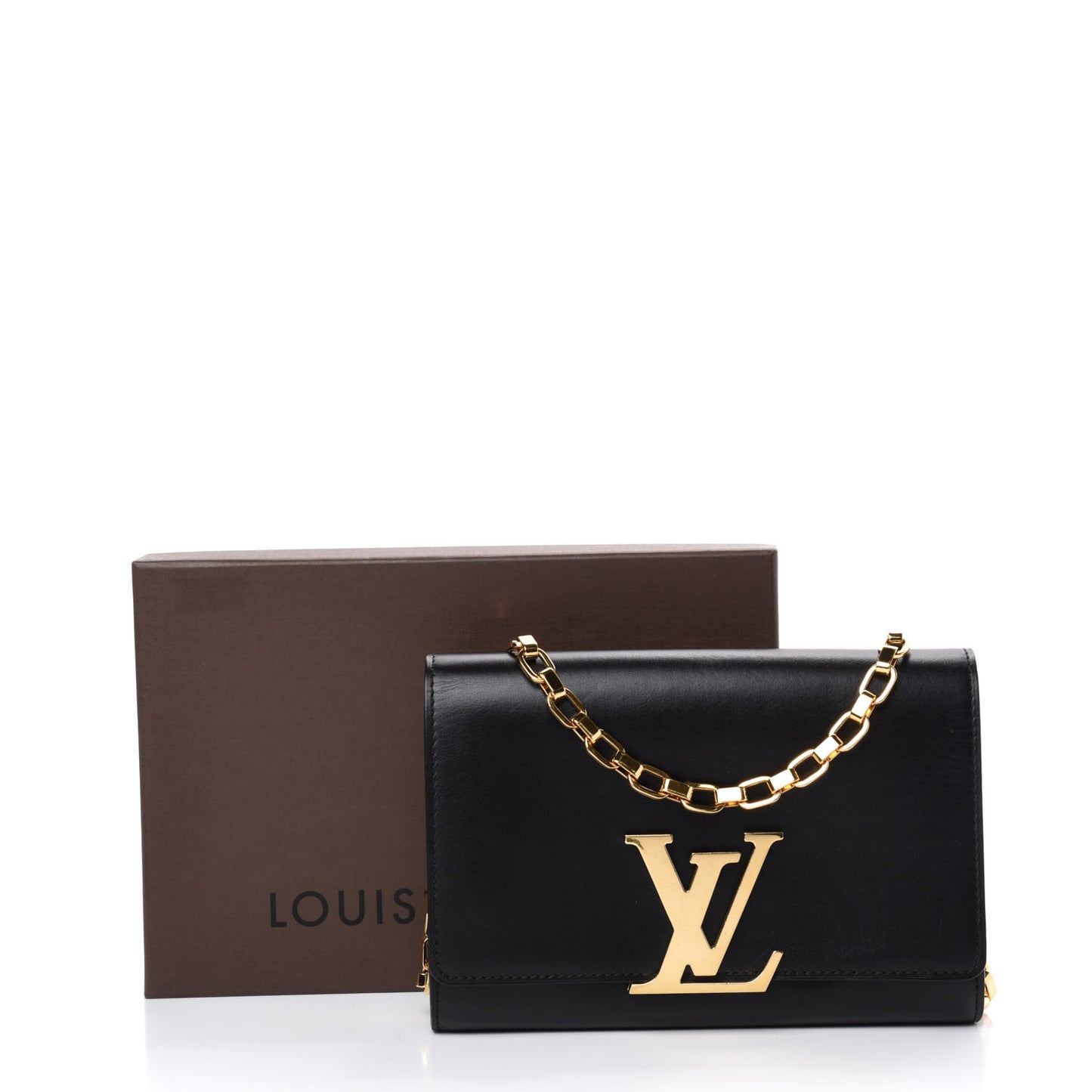 Calfskin Chain Louise MM Black