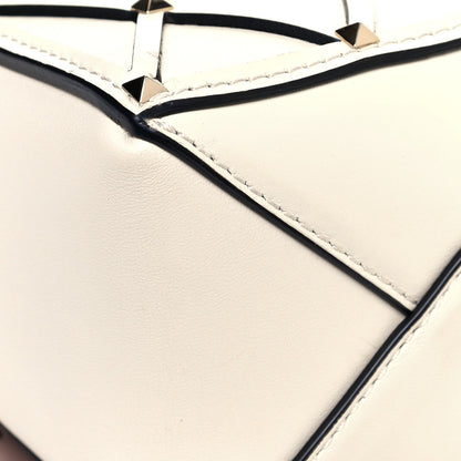 Valentino Garavani Smooth Calfskin Quilted Beehive Shoulder Bag Light Ivory 10 of 14