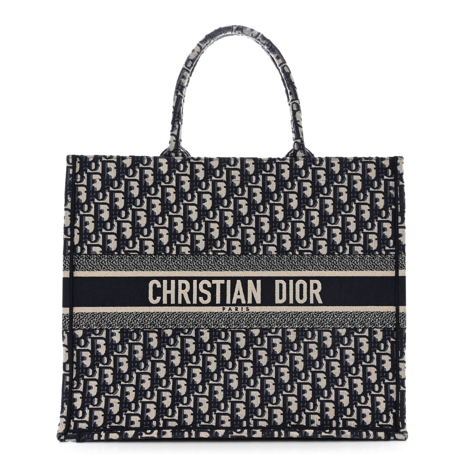 Christian Dior Oblique Large Book Tote Blue Multicolor 1 of 12