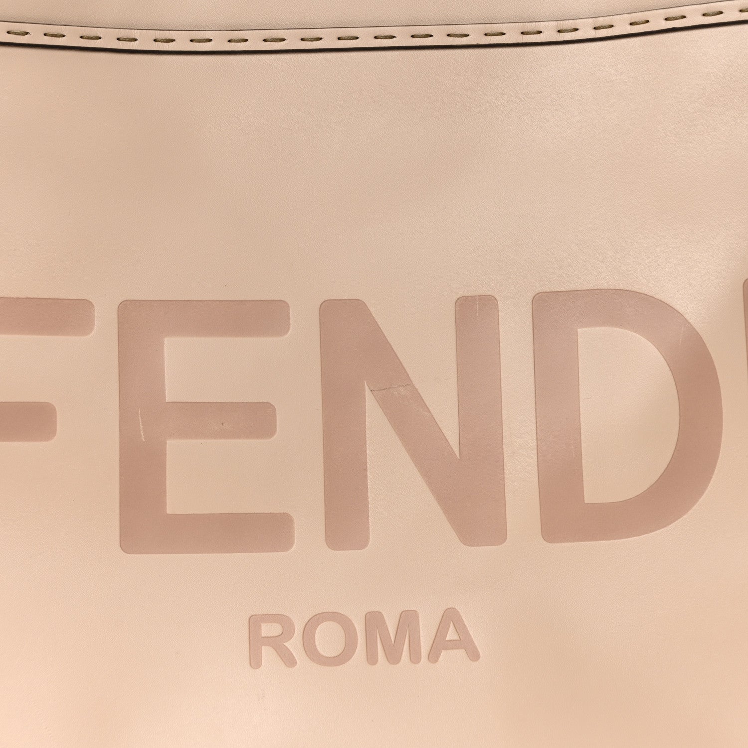 Fendi Vitello King Plexiglass Logo Embossed Large Fendi Sunshine Shopper Tote Light Rose 7 of 9