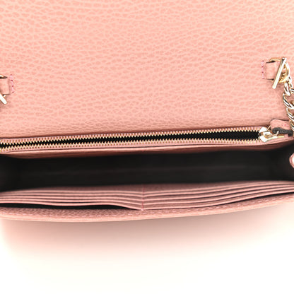 Gucci Dollar Calfskin Interlocking G Chain Wallet Soft Pink 5 of 10