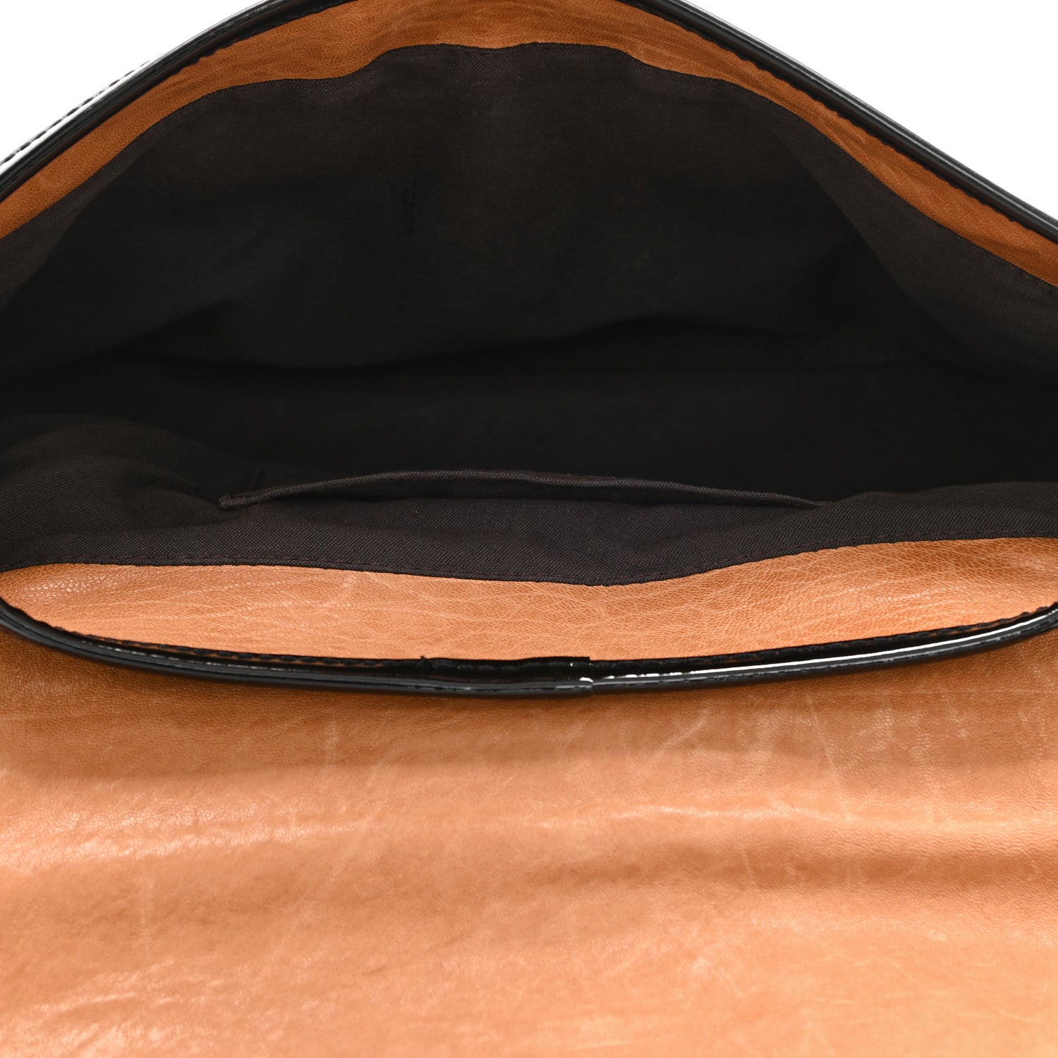 Fendi Nappa Patent B Bag Osso Black 5 of 10