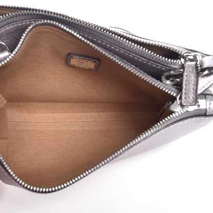 MCM Grained Calfskin Milla Double Crossbody Bag Spike Silver 6 of 13