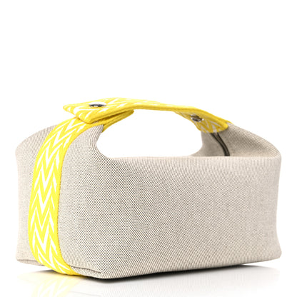 Hermes Canvas Small Bride-A-Brac Pouch Natural Jaune Citron 3 of 9