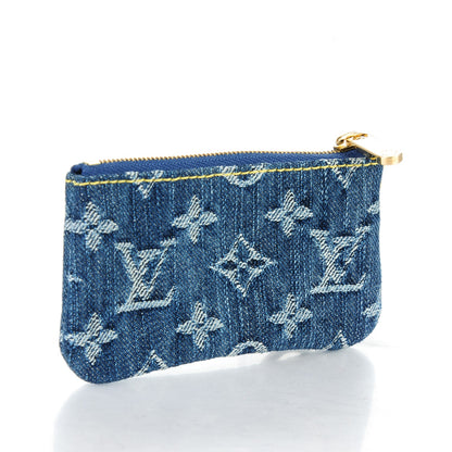Louis Vuitton Monogram Denim Key Pouch Blue 3 of 7