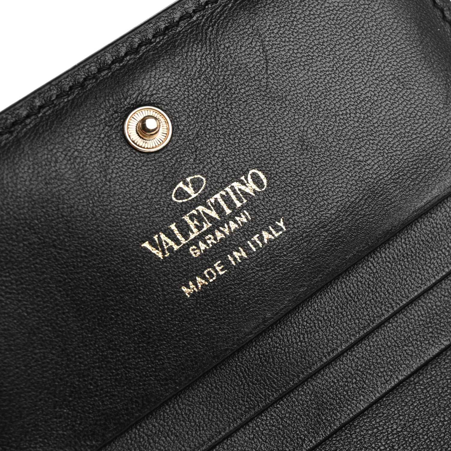 Valentino Garavani Calfskin Small VLogo Bi-Fold Wallet Black 8 of 12
