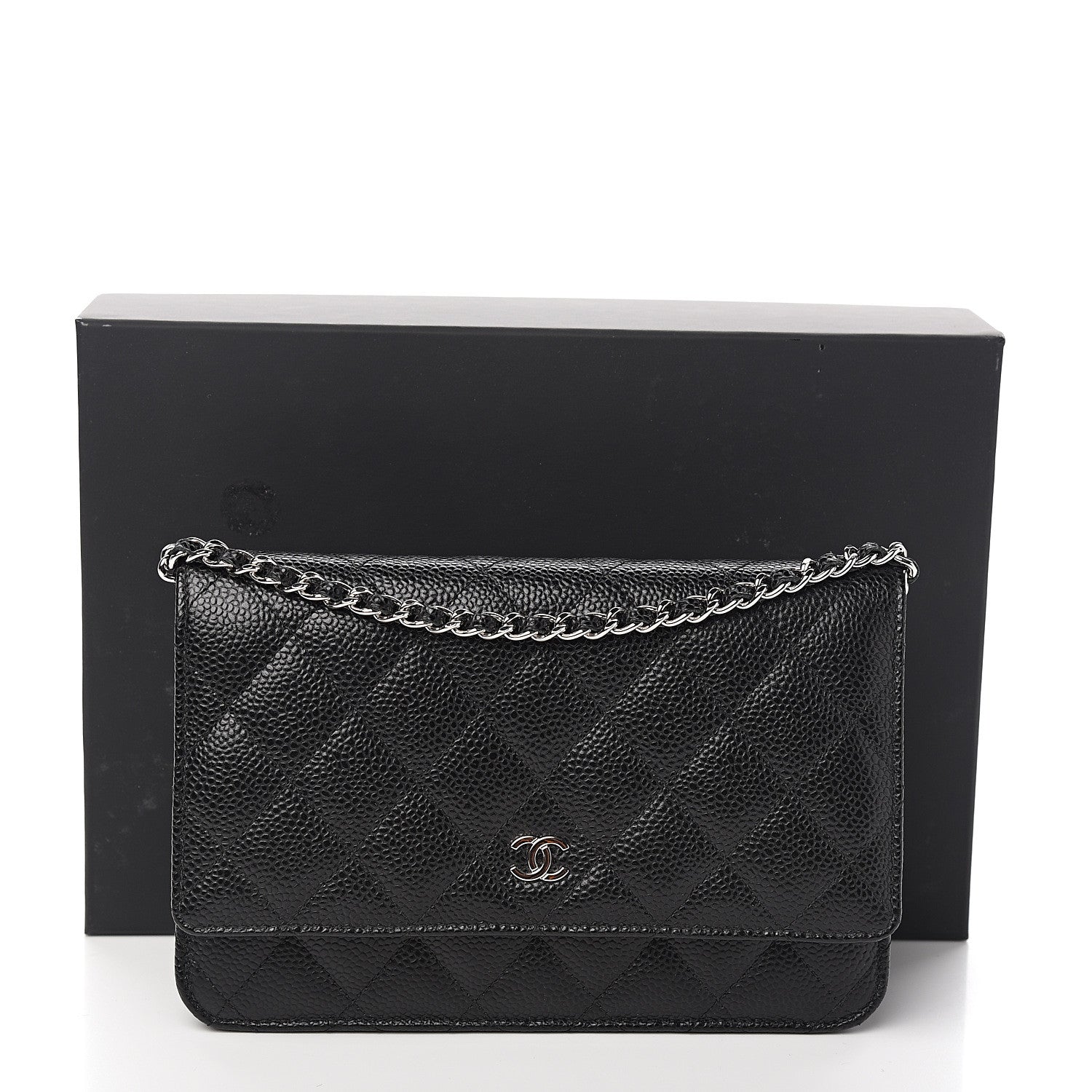 Chanel Caviar Quilted Wallet On Chain WOC Black 11 of 11