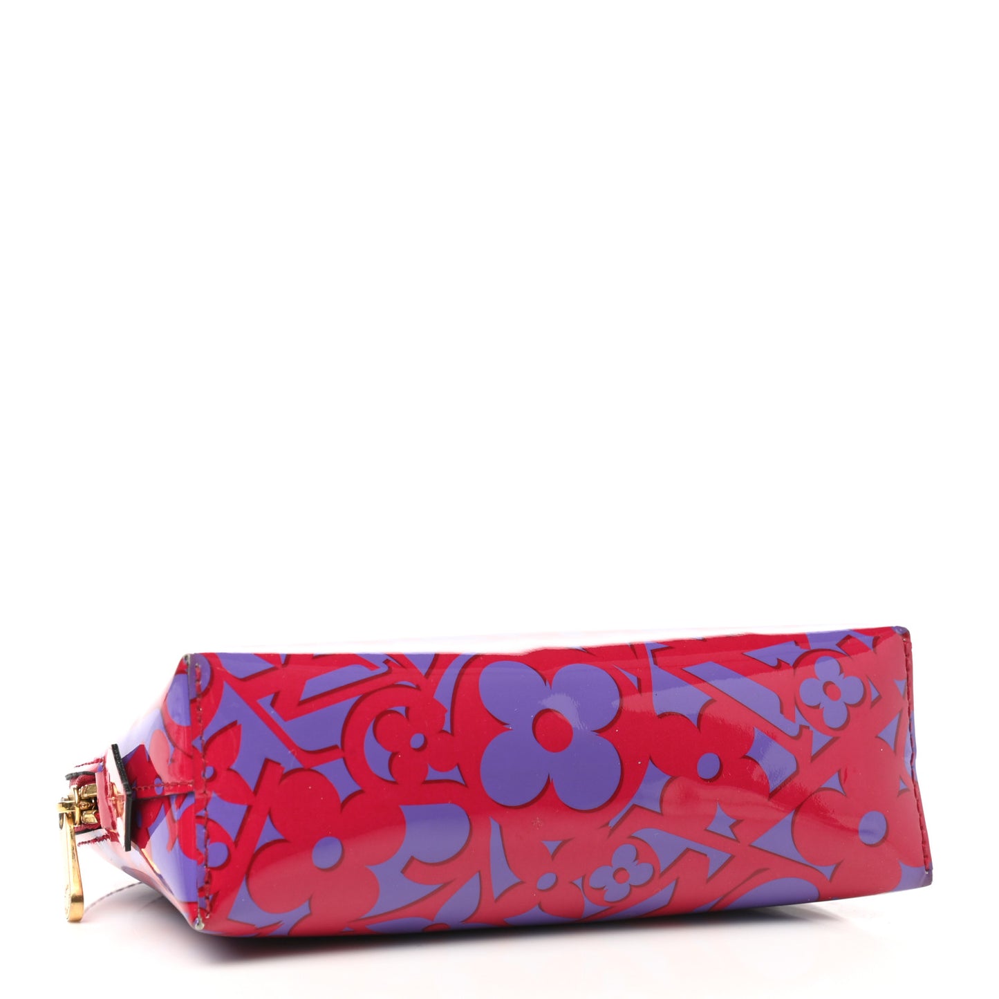 Patent Sweet Monogram Cosmetic Pouch Rose Indien