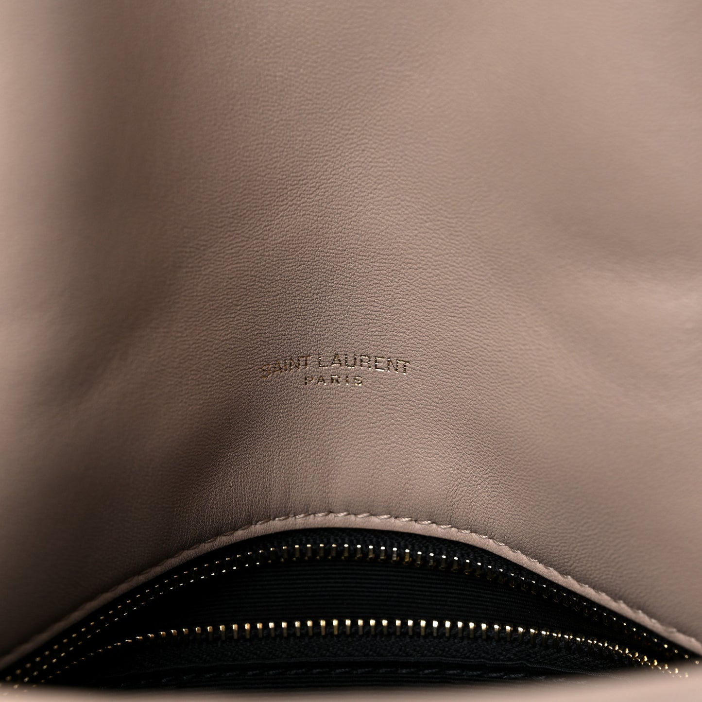Lambskin Quilted Small Loulou Puffer Monogram Chain Satchel Dark Beige