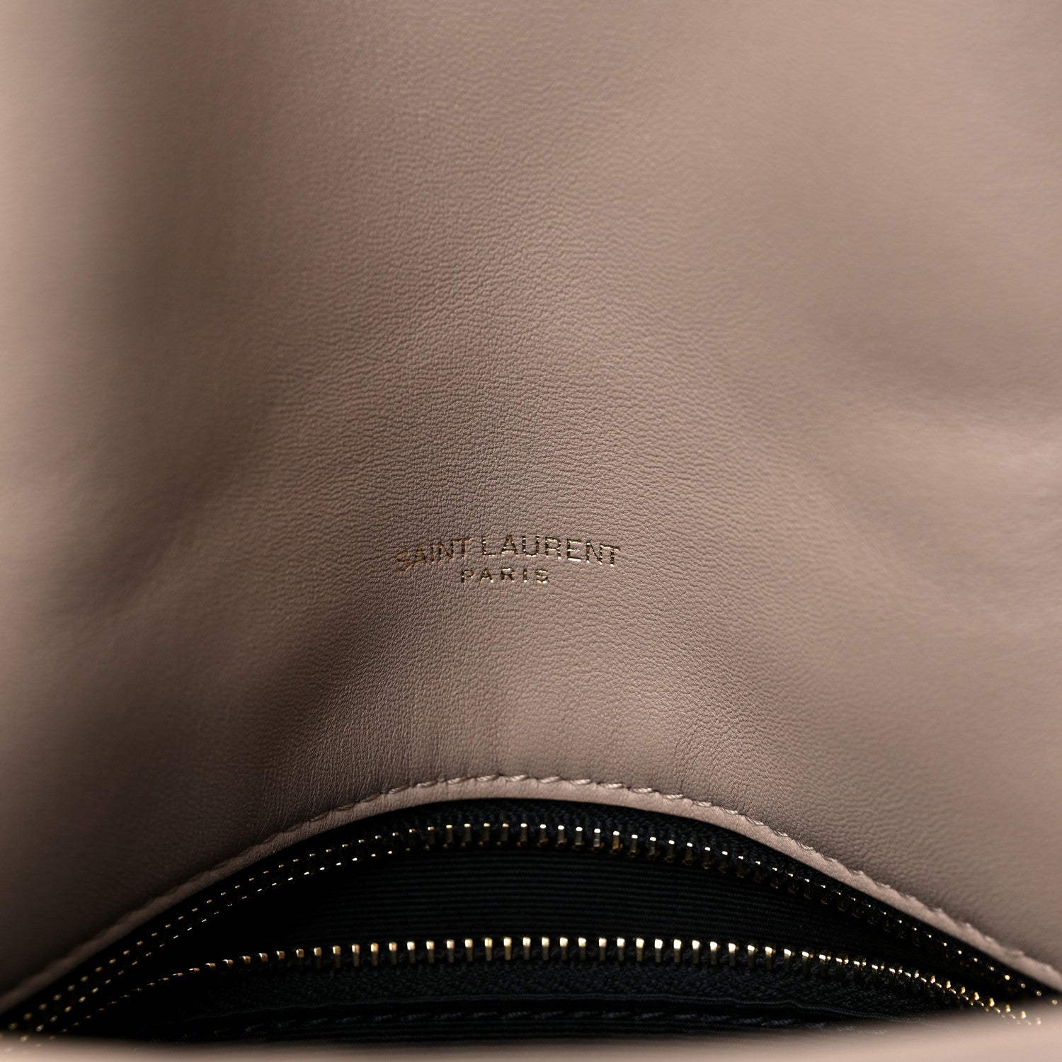 Saint Laurent Lambskin Quilted Small Loulou Puffer Monogram Chain Satchel Dark Beige 6 of 10