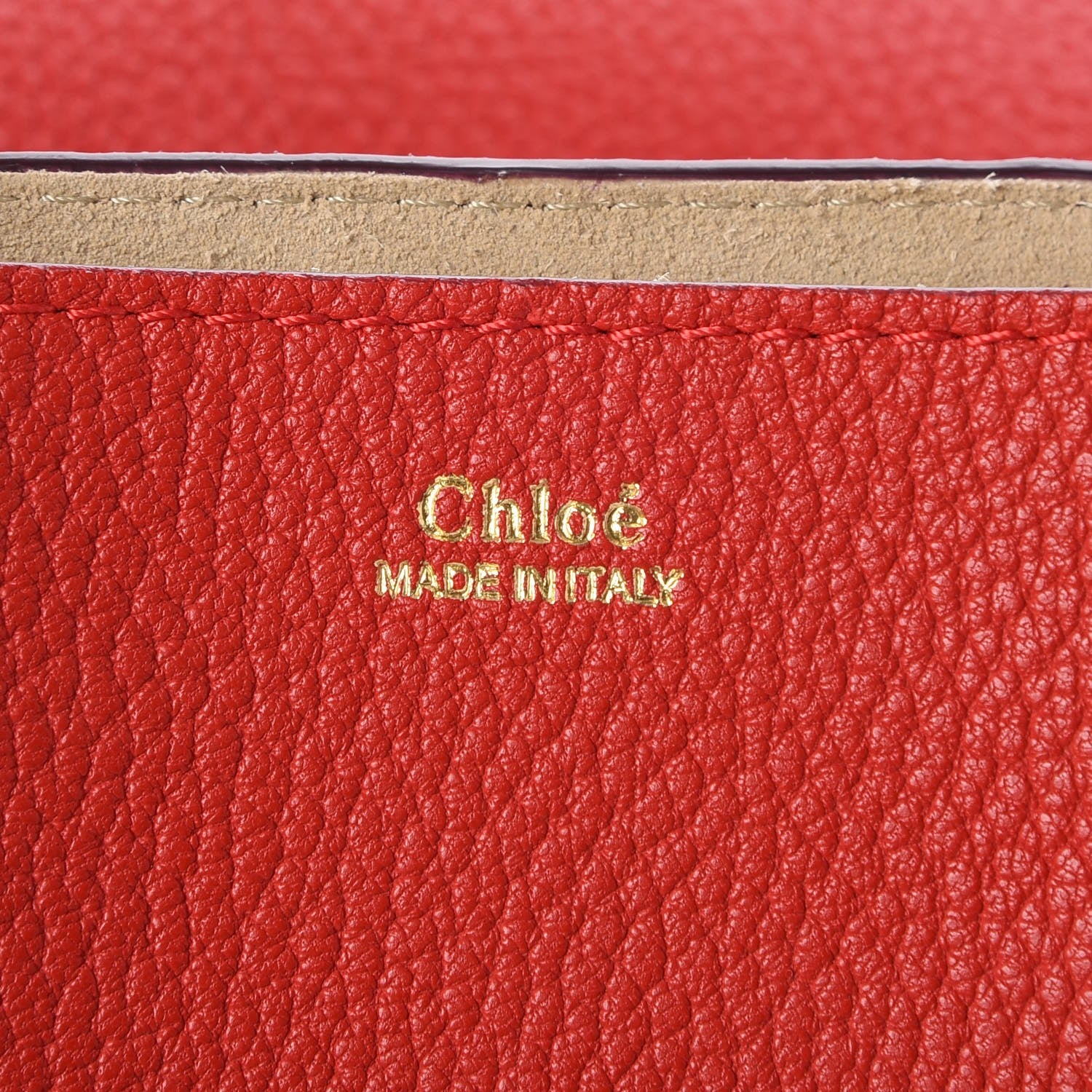 Chloe Grained Lambskin Medium Drew Shoulder Bag Plaid Red 6 of 7