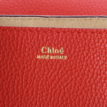 Chloe Grained Lambskin Medium Drew Shoulder Bag Plaid Red 6 of 7