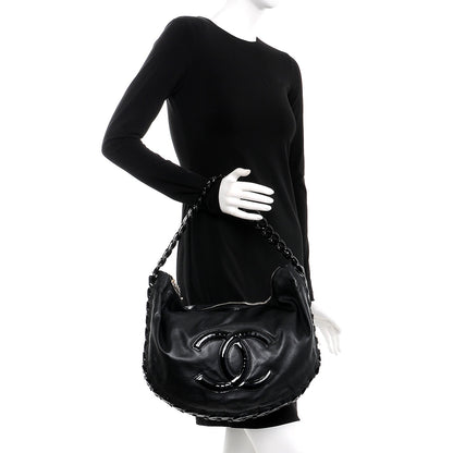 Chanel Calfskin Modern Chain Hobo Black 2 of 7