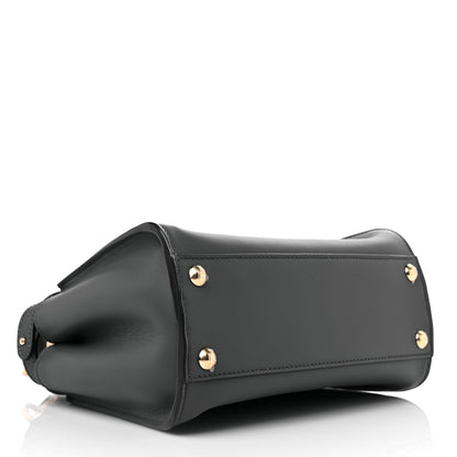 Fendi Vitello Seta Chenille FF Mini Peekaboo Iconic Satchel Anthracite Asfalto 4 of 9