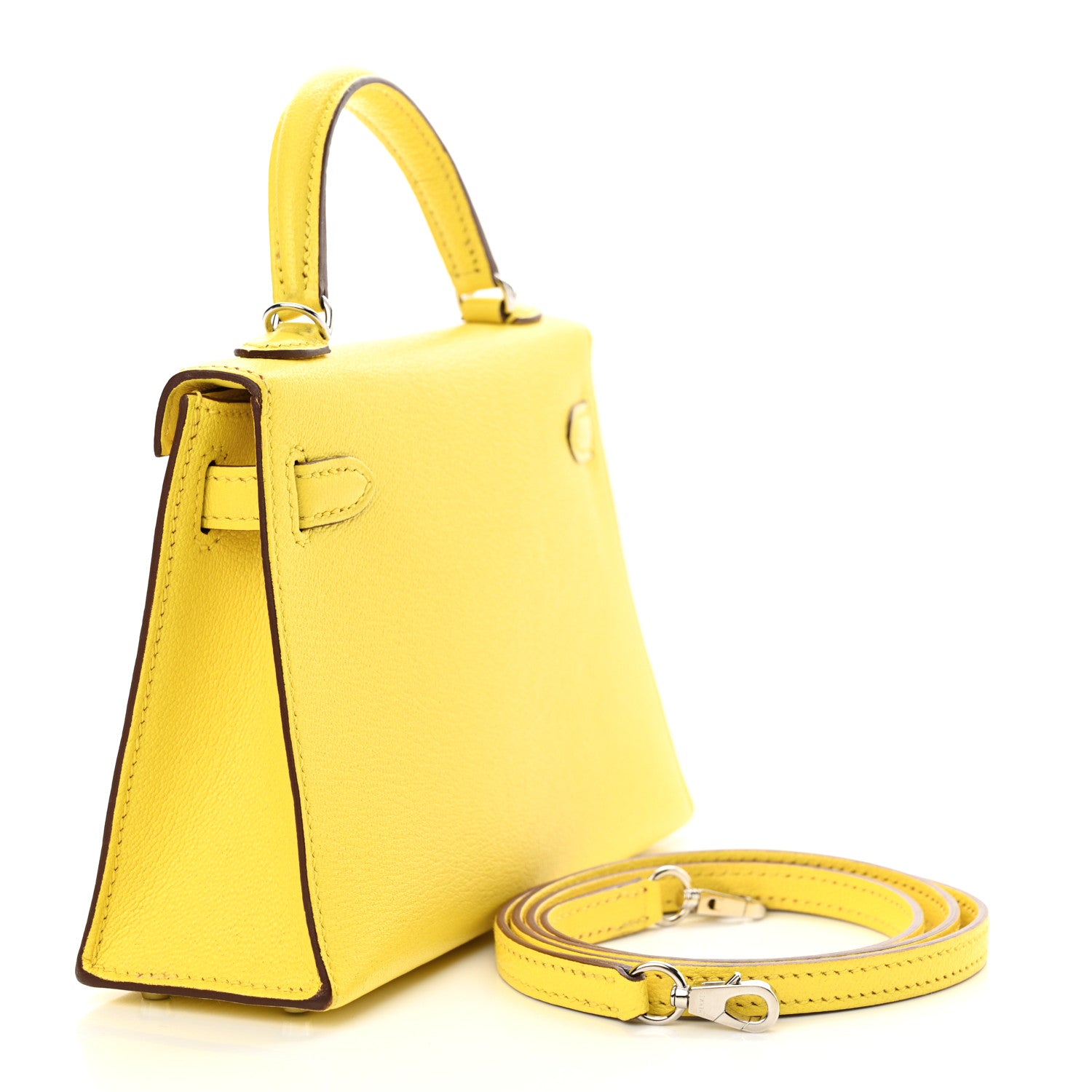 Hermes Chevre Mysore Mini Kelly Sellier 20 Lime 3 of 21