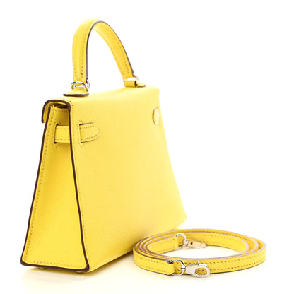 Hermes Chevre Mysore Mini Kelly Sellier 20 Lime 3 of 21