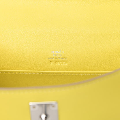 Hermes Swift Kelly Pochette Clutch Lime 5 of 7