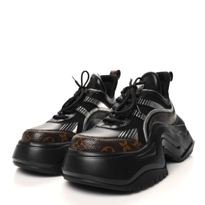Louis Vuitton Calfskin Monogram LV Archlight 2.0 Platform Sneakers 39 Black 3 of 8