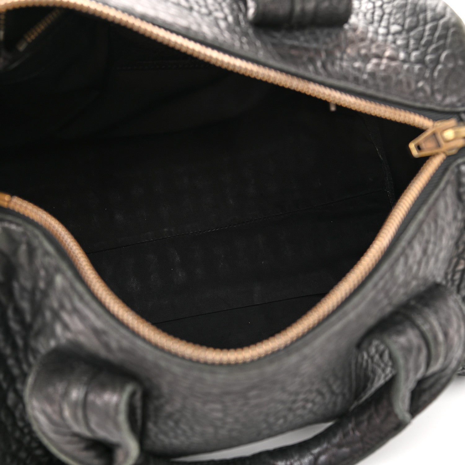 Alexander Wang Pebbled Lambskin Rocco Black Pale Gold Hardware 5 of 12