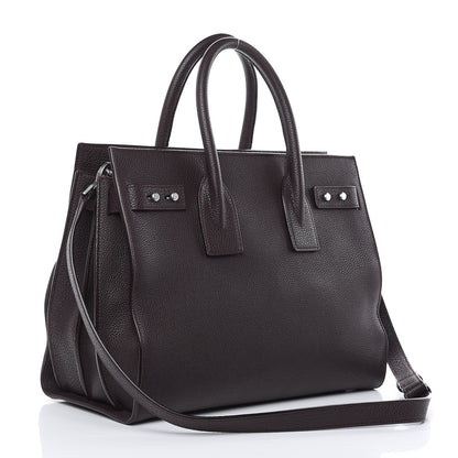 Saint Laurent Grained Calfskin Small Supple Sac De Jour Armaranto 3 of 14
