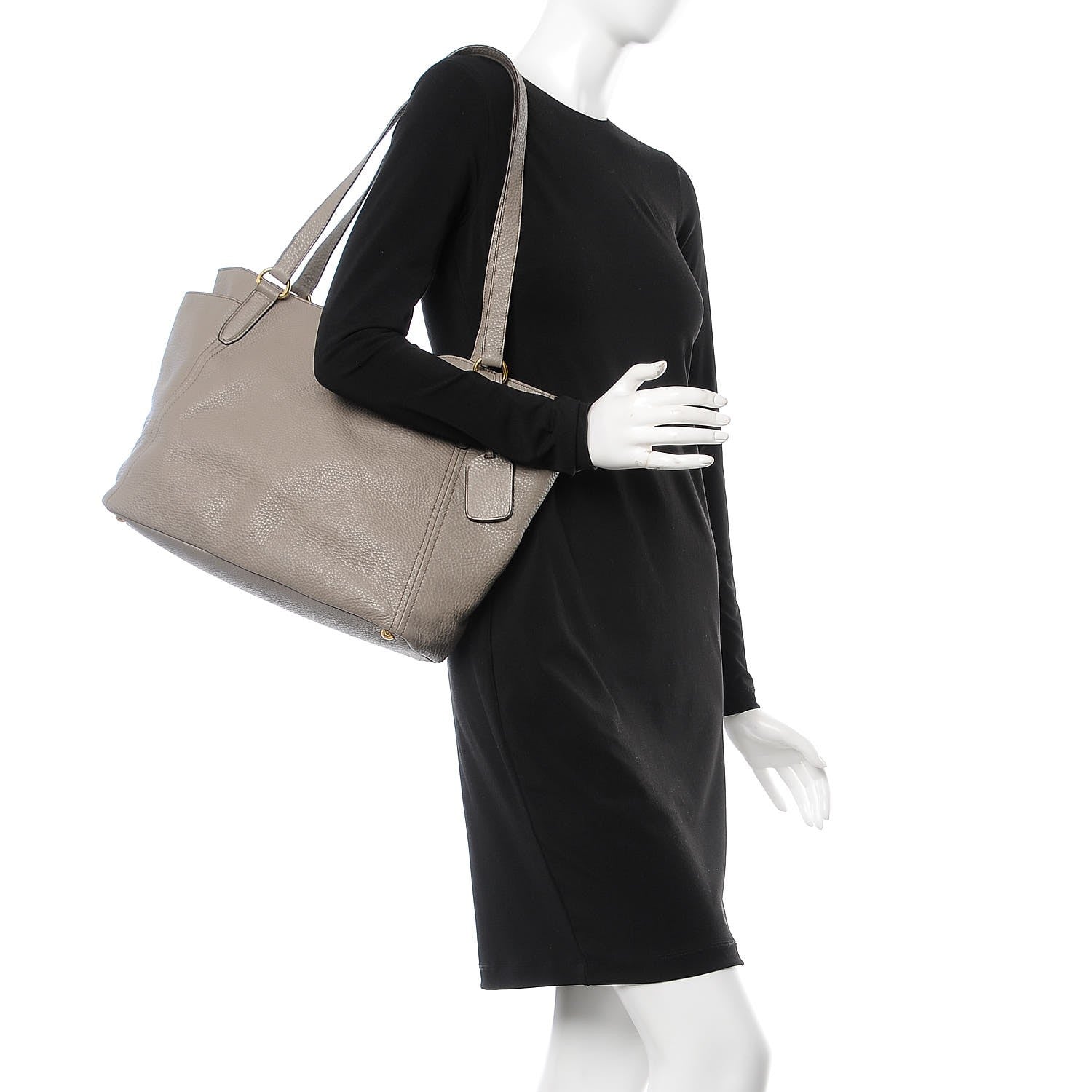 Prada Vitello Daino Side Pocket Tote Argilla 2 of 7