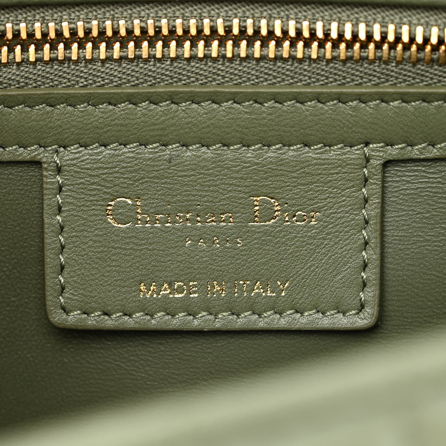 Christian Dior Calfskin Macrocannage Medium Caro Bag Cedar Green 6 of 10