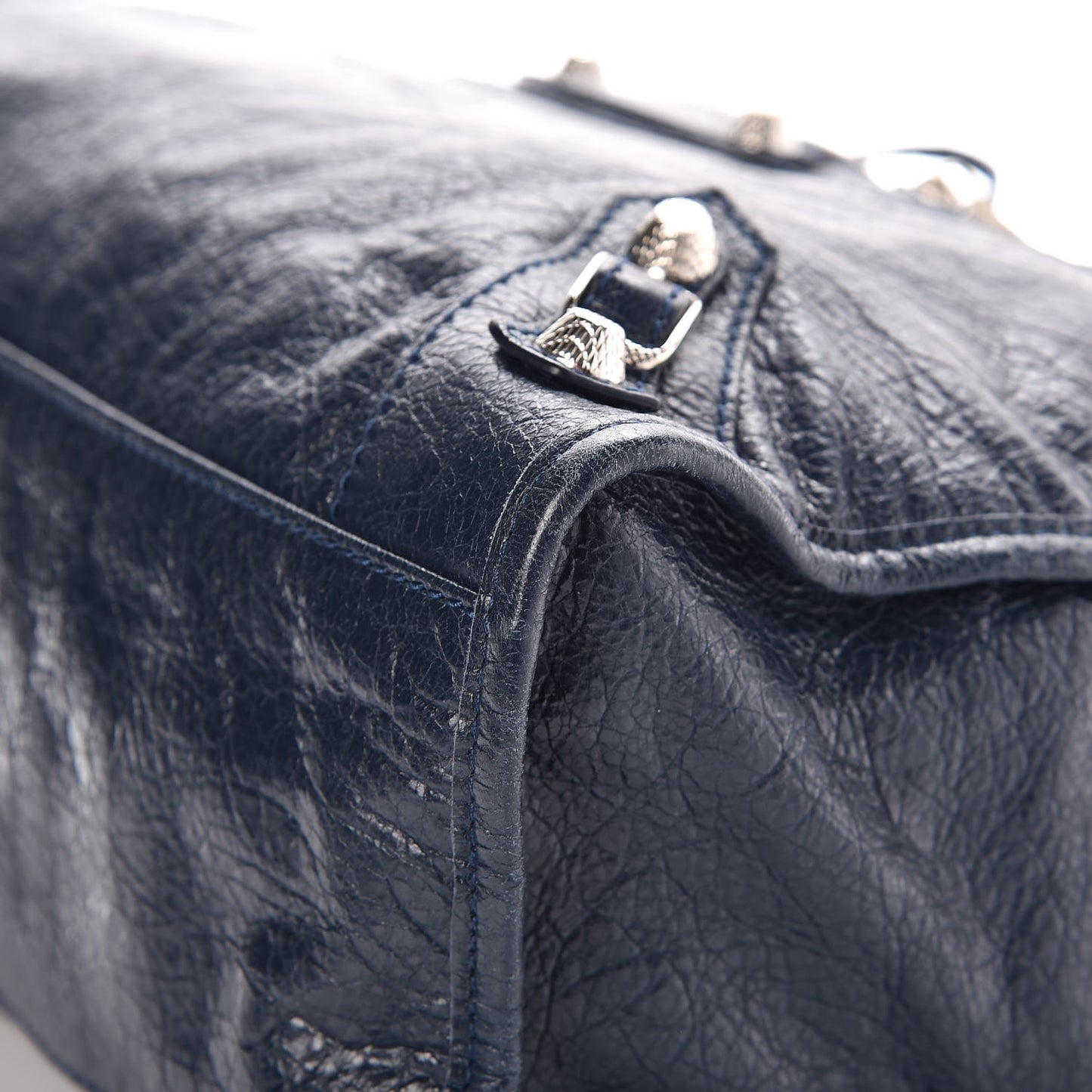 Agneau Giant 12 Silver Hardware City Bleu Obscur