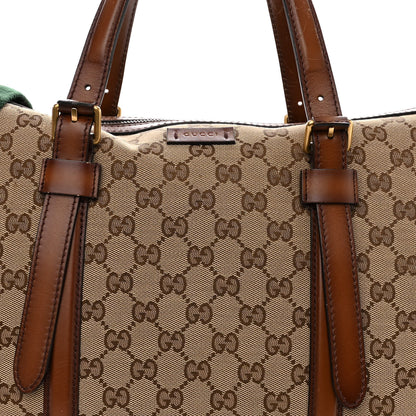 Gucci Monogram Medium Lady Web Boston Bag Beige Cuir 7 of 11