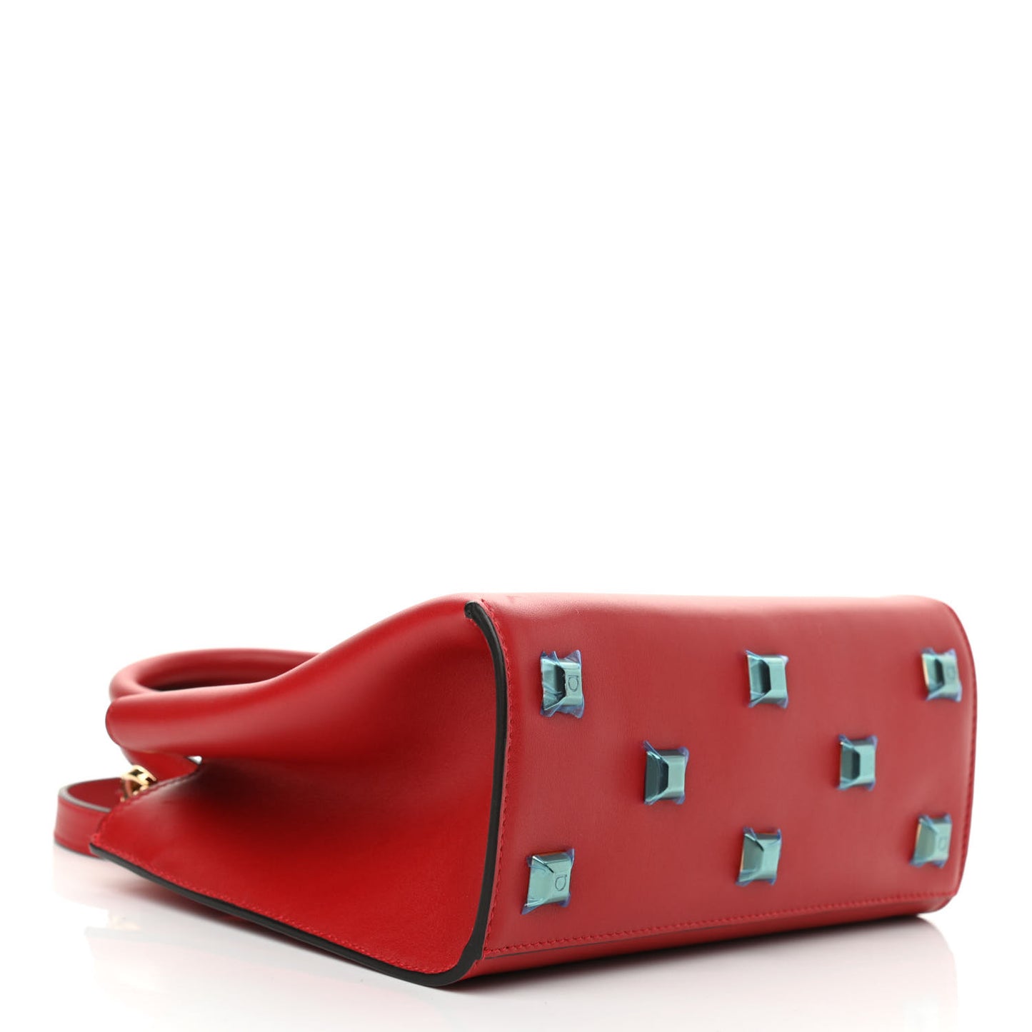Calfskin Small Studio Box Bag Red