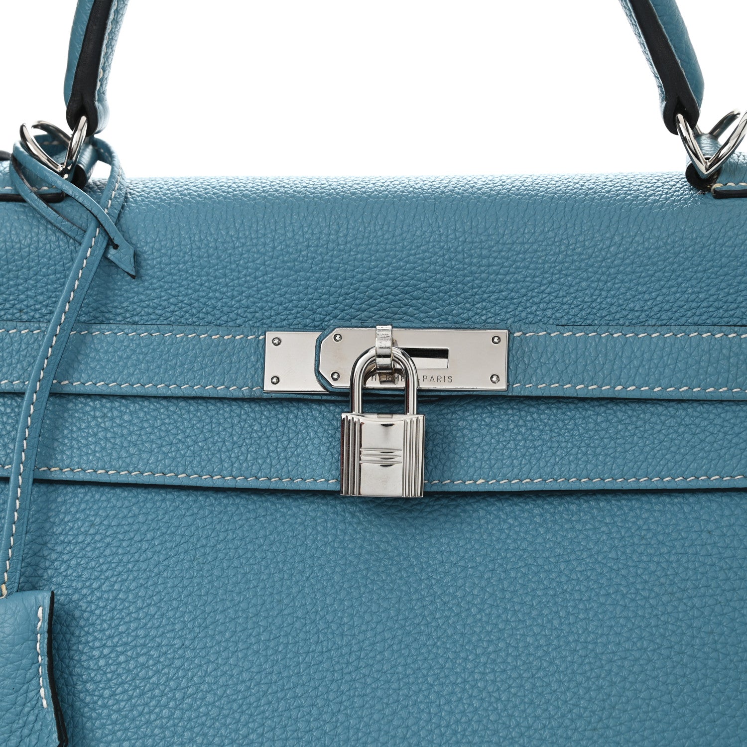 Hermes Togo Kelly Retourne 32 Blue Jean 8 of 10