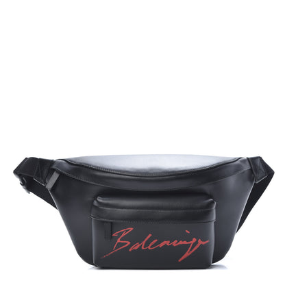 Balenciaga Supple Calfskin Signature Logo Large Everyday Beltpack Black 1 of 10