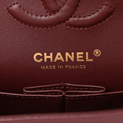 Chanel Caviar Quilted Small Double Flap Burgundy 6 of 10
