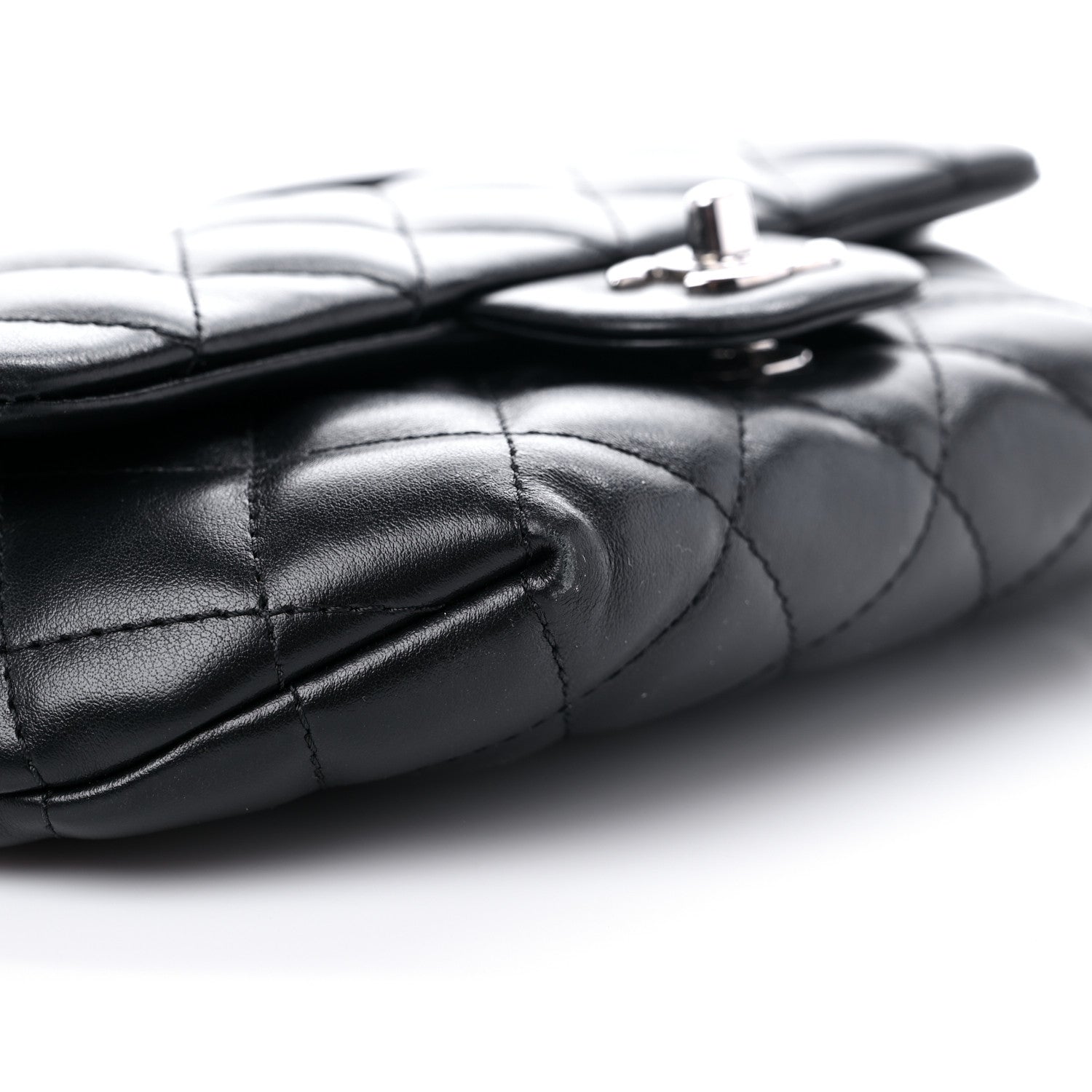 Chanel Calfskin Quilted CC Uniform Flap Belt Bag Black 8 of 15