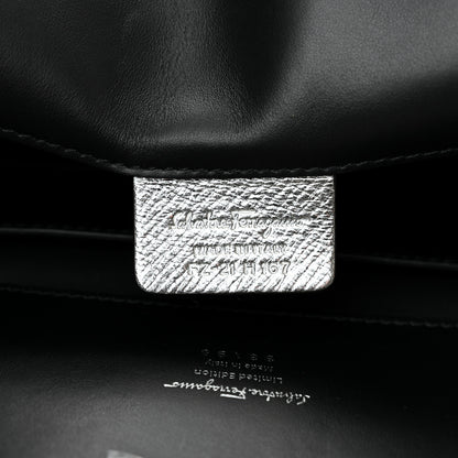 Salvatore Ferragamo Metallic Hammered Calfskin Studio Top Handle Bag Silver 7 of 11