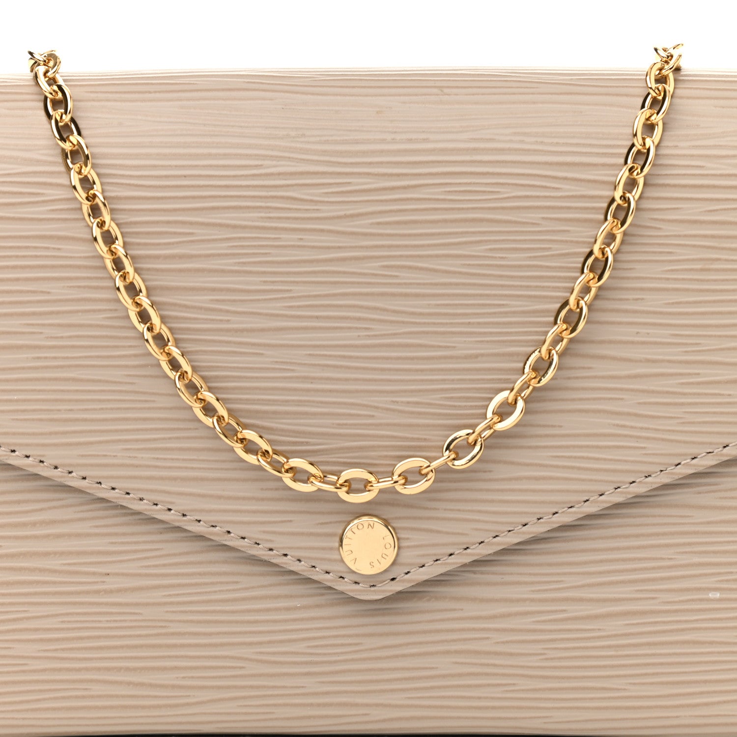 Louis Vuitton Epi Felicie Pochette Chain Wallet Galet 7 of 9