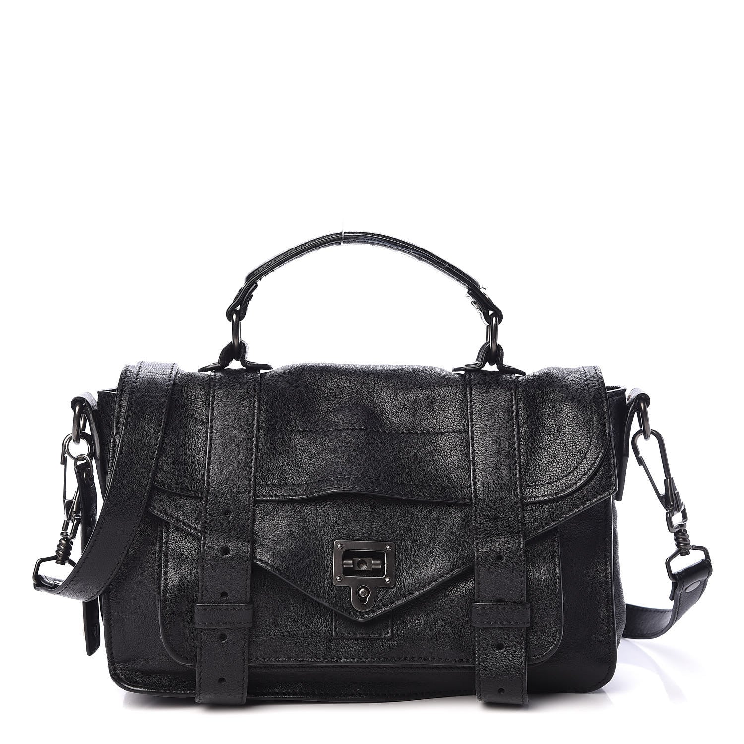Proenza Schouler Lambskin Tiny PS1 Satchel Black 1 of 10