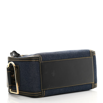 Delvaux Denim Calfskin Cool Box MM Blue Black 4 of 13